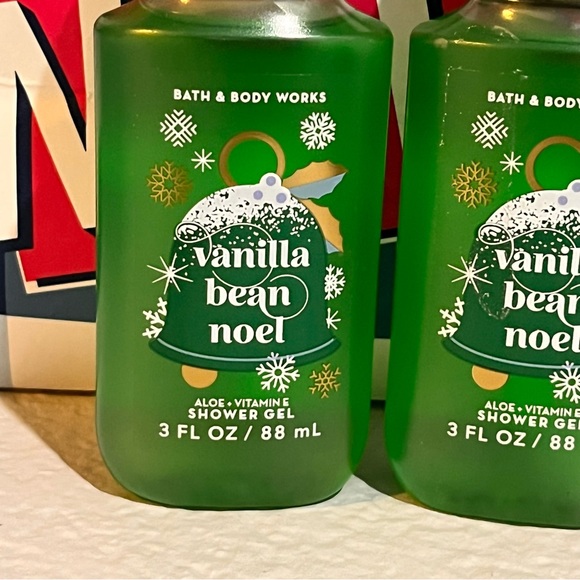 New 2x Vanilla Bean Noel Bath & Body Works Shower Gel 3 fl oz travel set. - Picture 2 of 3